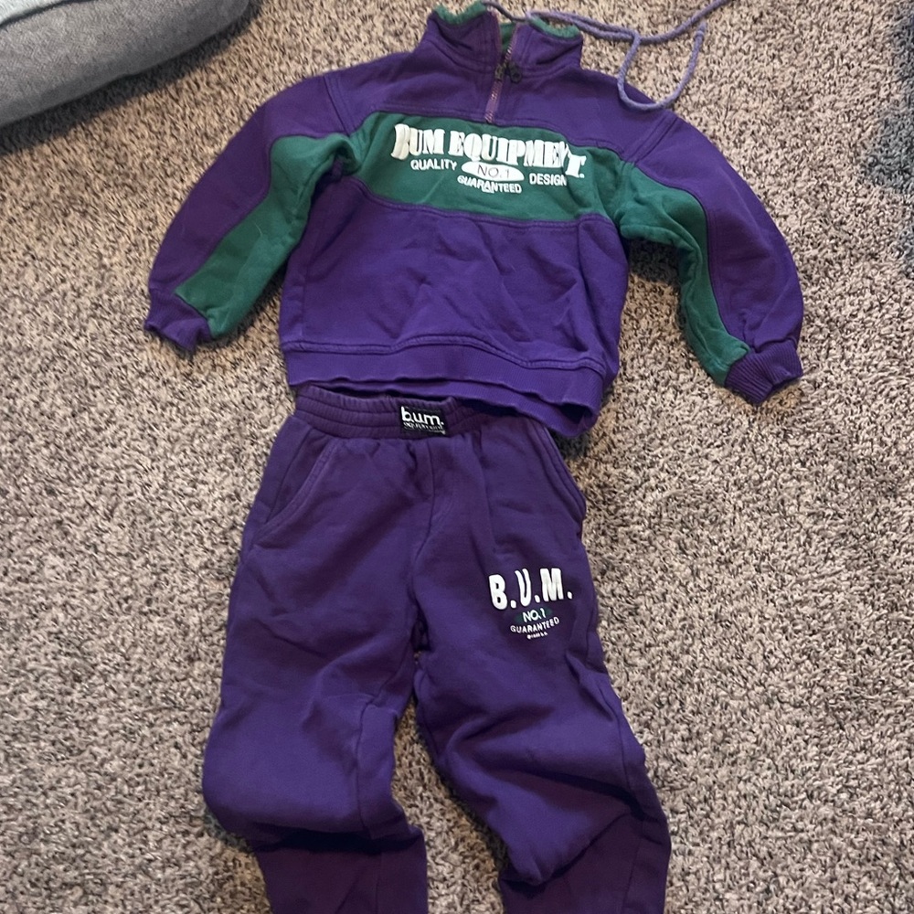 Vintage 90s Bum Equipment Purple Toddler Set